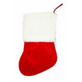 Red Plush Christmas Stocking 14"